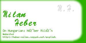 milan heber business card